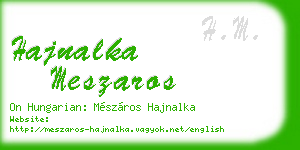 hajnalka meszaros business card