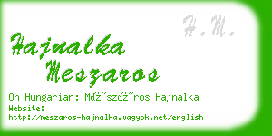 hajnalka meszaros business card